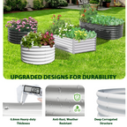18" Tall 12x3 ft Galvanized Steel Raised Garden Bed