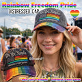 🌈彩虹自由骄傲做旧棒球帽