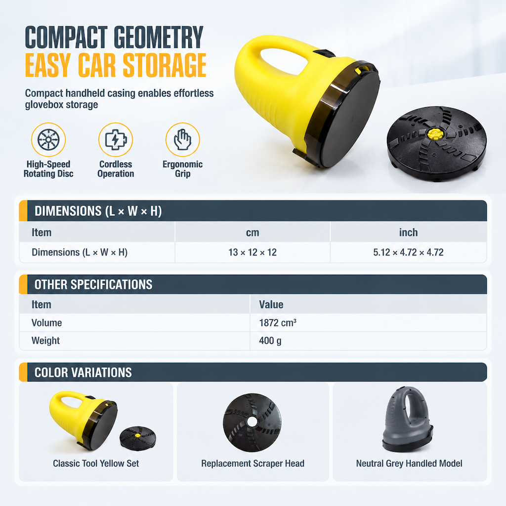 Electric Car Windshield Snow Scraper and Deicing Tool for Winter Snow and Removal
